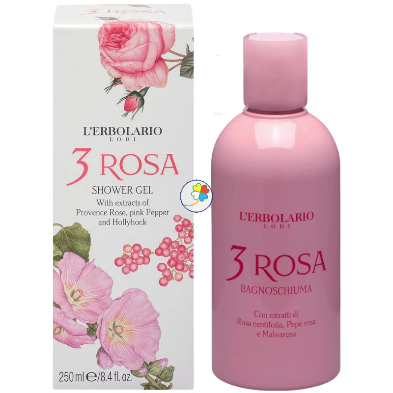 3 ROSAS GEL DE DUCHA 250ML L`ERBOLARIO